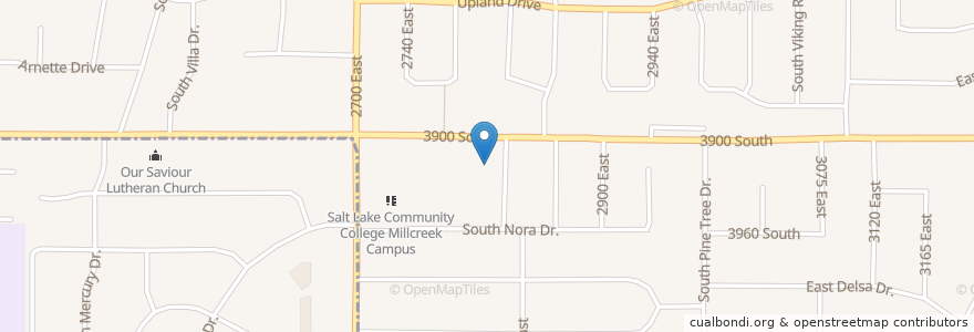 Mapa de ubicacion de Holladay Baptist Church en Verenigde Staten, Utah, Salt Lake County, Holladay.