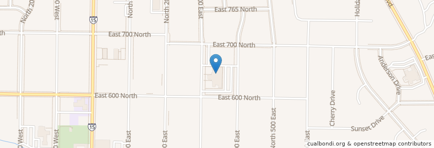 Mapa de ubicacion de The Church of Jesus Christ of Latter-day Saints en アメリカ合衆国, ユタ州, Box Elder County, Brigham City.