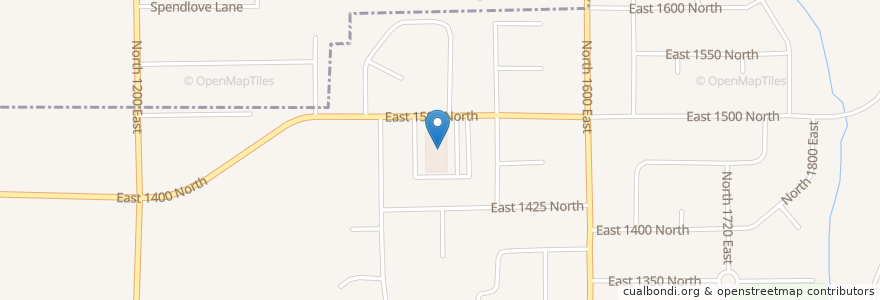 Mapa de ubicacion de The Church of Jesus Christ of Latter-day Saints en Amerika Syarikat, Utah, Cache County, Logan.