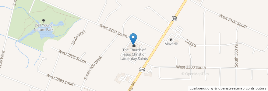 Mapa de ubicacion de The Church of Jesus Christ of Latter-day Saints en Amerika Birleşik Devletleri, Utah, Box Elder County, Perry.