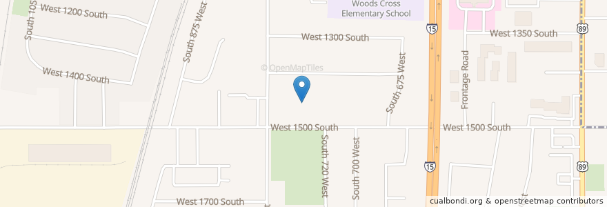 Mapa de ubicacion de The Church of Jesus Christ of Latter-day Saints en Amerika Syarikat, Utah, Davis County, Woods Cross.