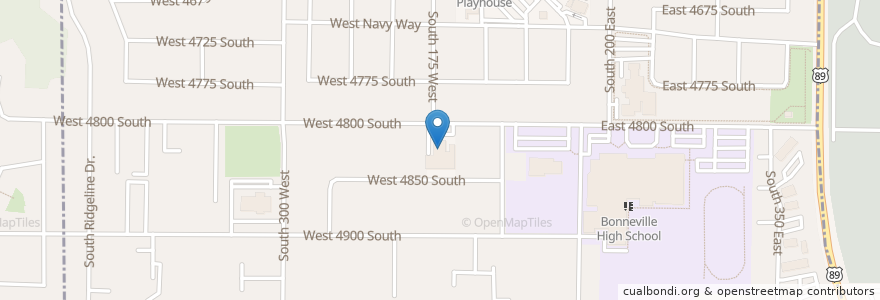 Mapa de ubicacion de Community United Methodist Church en 미국, 유타 주, Weber County, Washington Terrace.