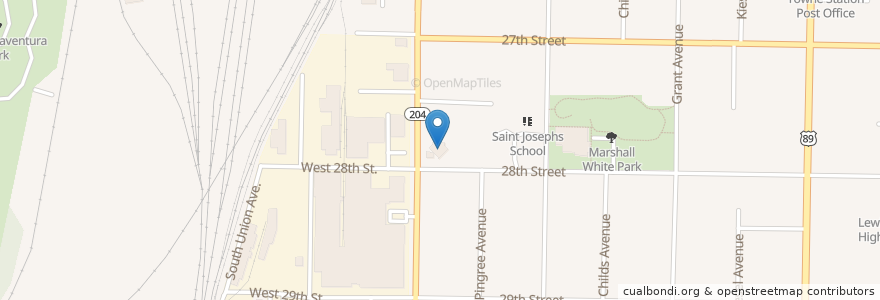 Mapa de ubicacion de Emmanuel Church of God in Christ en United States, Utah, Weber County, Ogden.