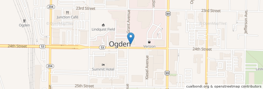 Mapa de ubicacion de Episcopal Church of the Good Shepherd en United States, Utah, Weber County, Ogden.