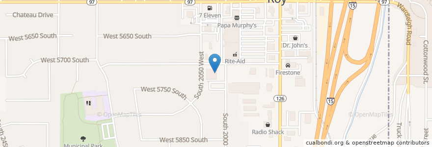 Mapa de ubicacion de First Baptist Church of Roy en Vereinigte Staaten Von Amerika, Utah, Weber County, Roy.