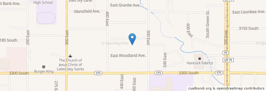 Mapa de ubicacion de Jehovahs Witnesses Granite Park Congregation en 미국, 유타 주, Salt Lake County, South Salt Lake.