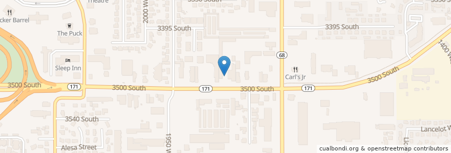 Mapa de ubicacion de The Potters House Christian Fellowship Church en アメリカ合衆国, ユタ州, Salt Lake County, West Valley City.