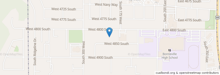 Mapa de ubicacion de Washington Heights Baptist Church en Verenigde Staten, Utah, Weber County.