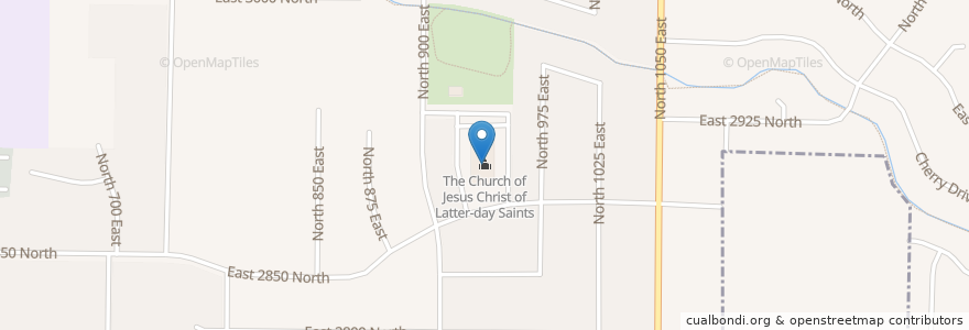 Mapa de ubicacion de The Church of Jesus Christ of Latter-day Saints en États-Unis D'Amérique, Utah, Weber County, North Ogden.