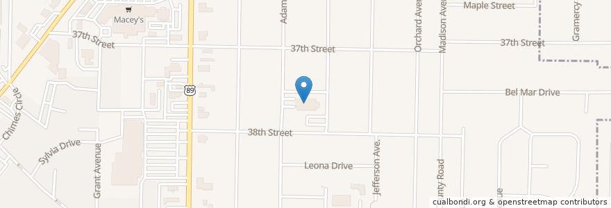 Mapa de ubicacion de The Church of Jesus Christ of Latter-day Saints en 미국, 유타 주, Weber County, South Ogden.