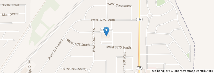 Mapa de ubicacion de The Church of Jesus Christ of Latter-day Saints en Amerika Syarikat, Utah, Weber County, Roy.