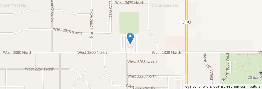 Mapa de ubicacion de The Church of Jesus Christ of Latter-day Saints en États-Unis D'Amérique, Utah, Davis County, Clinton.