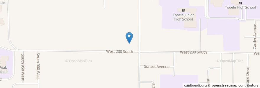 Mapa de ubicacion de The Church of Jesus Christ of Latter-day Saints en アメリカ合衆国, ユタ州, Tooele County, Tooele.