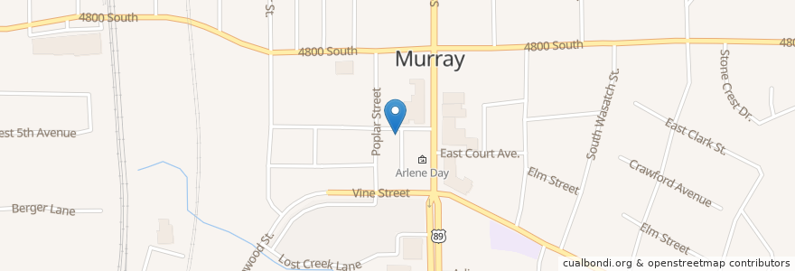 Mapa de ubicacion de Murray Mansion-Murray Chapel en الولايات المتّحدة الأمريكيّة, يوتا, Salt Lake County, Murray.