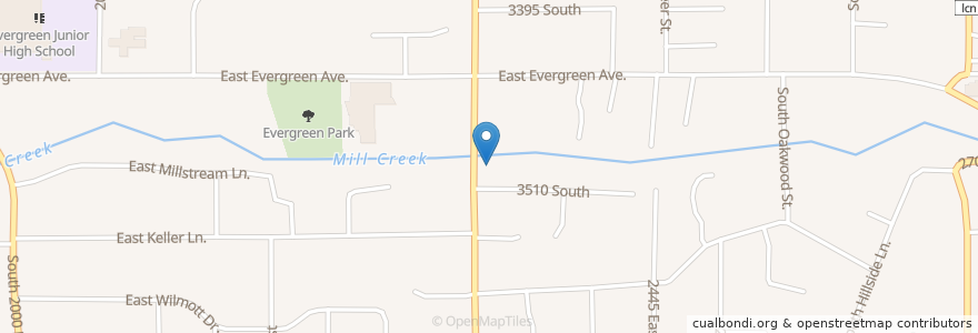 Mapa de ubicacion de Faith Christian Fellowship en アメリカ合衆国, ユタ州, Salt Lake County, Millcreek.