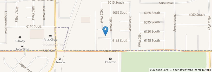 Mapa de ubicacion de Kingdom Hall of Jehovahs Witnesses West Jordan Congregation en États-Unis D'Amérique, Utah, Salt Lake County, Kearns.