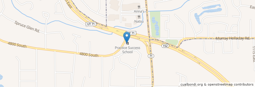 Mapa de ubicacion de Practice Success School en Estados Unidos De América, Utah, Salt Lake County, Murray.