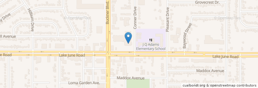 Mapa de ubicacion de Conner Junior High School en Amerika Syarikat, Texas, Dallas County, Dallas.