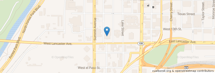 Mapa de ubicacion de Child Study Center en 미국, 텍사스, Tarrant County, Fort Worth.
