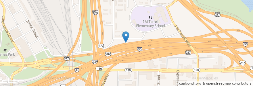 Mapa de ubicacion de Gay Street School en Stati Uniti D'America, Texas, Tarrant County, Fort Worth.