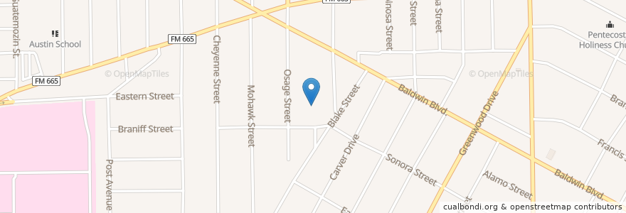 Mapa de ubicacion de Lozano School en United States, Corpus Christi, Texas, Nueces County.