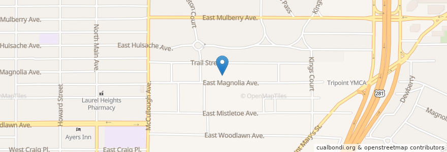 Mapa de ubicacion de McKinley School en Amerika Syarikat, Texas, Bexar County, San Antonio.