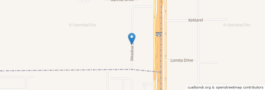 Mapa de ubicacion de Meadow Church en Amerika Syarikat, Texas, Dallas County, Desoto.