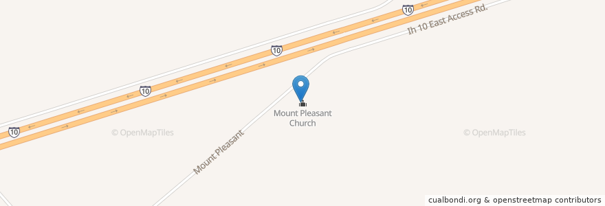 Mapa de ubicacion de Mount Pleasant Church en Estados Unidos De América, Texas, Guadalupe County.