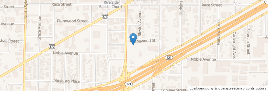 Mapa de ubicacion de Riverside School en アメリカ合衆国, テキサス州, Tarrant County, Fort Worth.