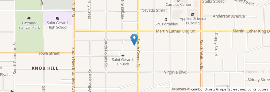 Mapa de ubicacion de Saint Gerard Junior High School en Stati Uniti D'America, Texas, Bexar County, San Antonio.