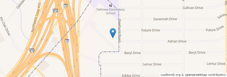 Mapa de ubicacion de Saint Gregory School en Estados Unidos De América, Texas, Bexar County, San Antonio.