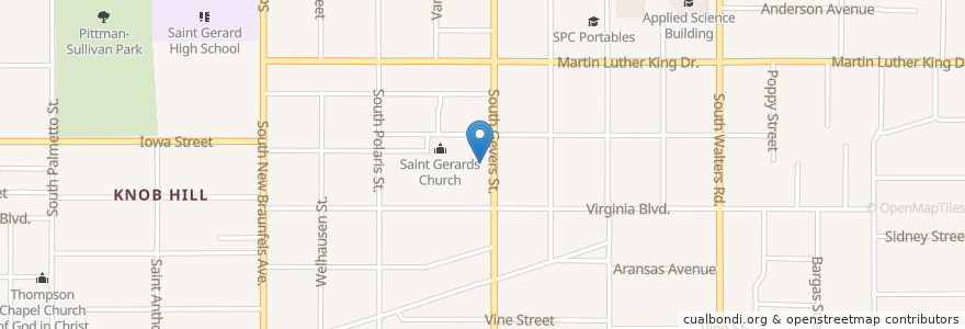 Mapa de ubicacion de Smith School en 미국, 텍사스, Bexar County, San Antonio.