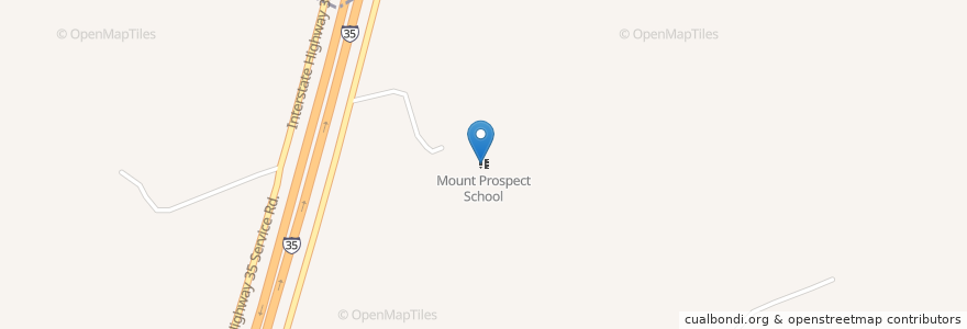 Mapa de ubicacion de Mount Prospect School en United States, Texas, Williamson County.