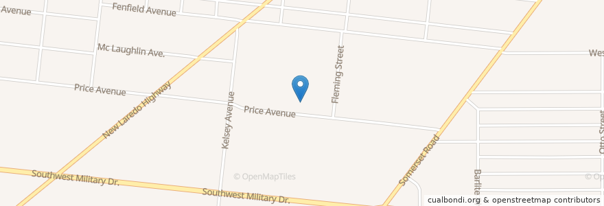 Mapa de ubicacion de Price Avenue School en United States, Texas, Bexar County, San Antonio.