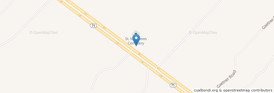 Mapa de ubicacion de Saint Matthews Church en Amerika Syarikat, Texas, Fayette County.