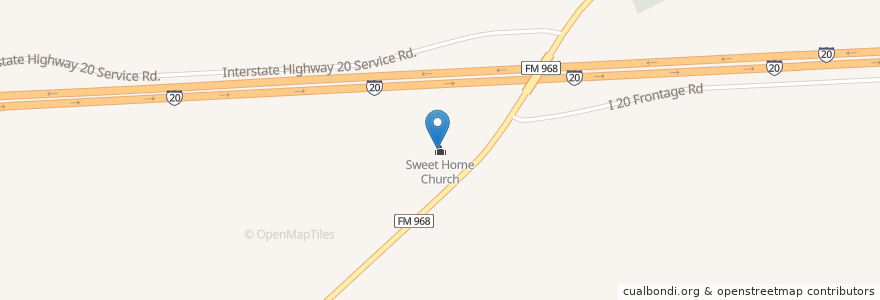Mapa de ubicacion de Sweet Home Church en Amerika Syarikat, Texas, Harrison County.