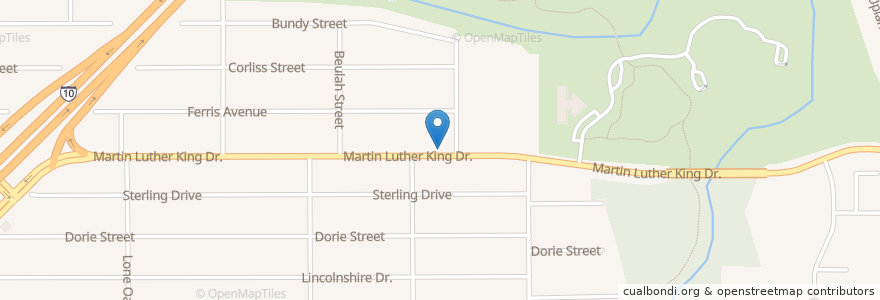 Mapa de ubicacion de M L King Middle School en Stati Uniti D'America, Texas, Bexar County, San Antonio.