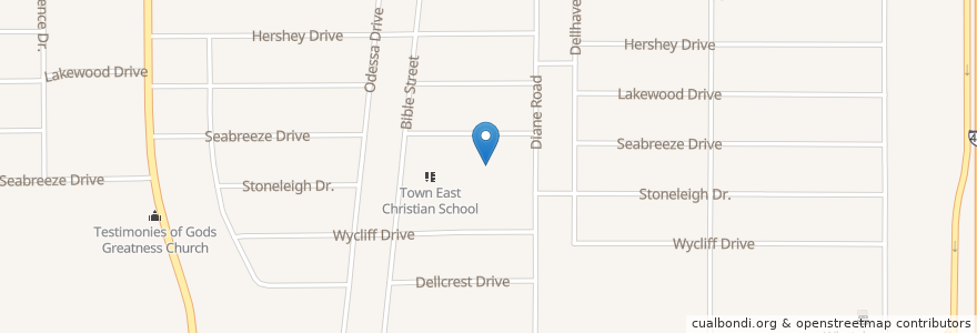 Mapa de ubicacion de Hirsch Elementary School en ایالات متحده آمریکا, تگزاس, Bexar County, San Antonio.