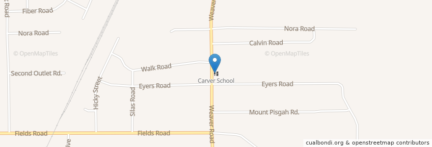 Mapa de ubicacion de Carver School en 美利坚合众国/美利堅合眾國, 田纳西州, Shelby County, Memphis.