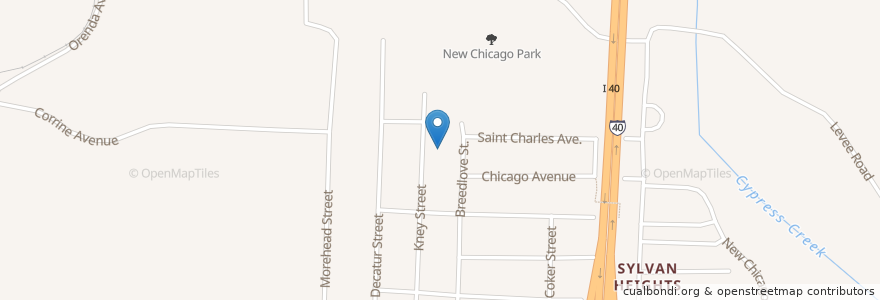 Mapa de ubicacion de Chicago Park School en Estados Unidos Da América, Tennessee, Shelby County, Memphis.