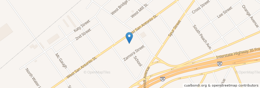Mapa de ubicacion de Lone Star Primary School en United States, Texas, New Braunfels, Comal County.