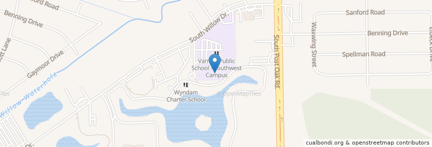 Mapa de ubicacion de Gulf Shores Alternative School en United States, Texas, Houston, Harris County.