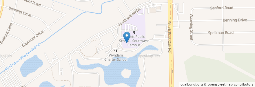 Mapa de ubicacion de Wyndam Charter School en Estados Unidos Da América, Texas, Houston, Harris County.