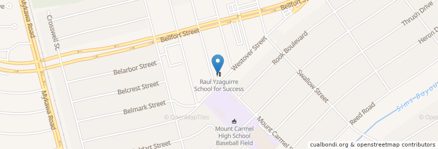 Mapa de ubicacion de Raul Yzaguirre School for Success en Amerika Syarikat, Texas, Houston, Harris County.