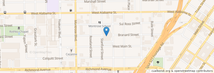 Mapa de ubicacion de High School for the Performing & Visual Arts en ایالات متحده آمریکا, تگزاس, Houston, Harris County.