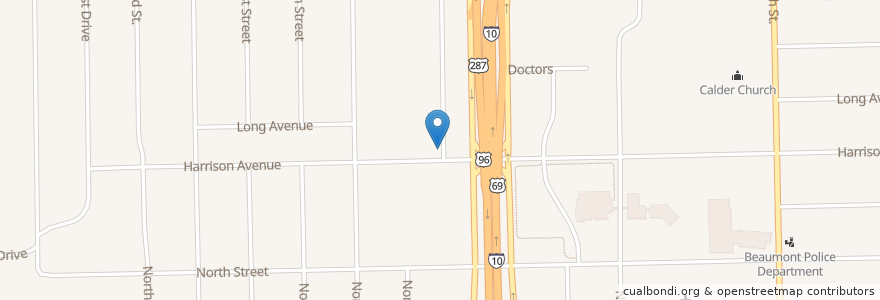Mapa de ubicacion de Paul A Brown Alternative Center en ایالات متحده آمریکا, تگزاس, Jefferson County, Beaumont.