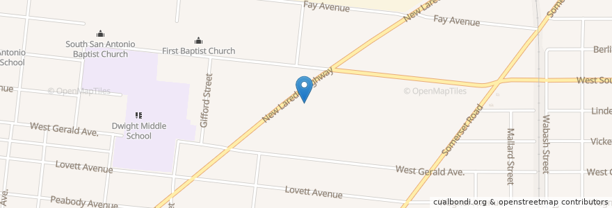 Mapa de ubicacion de Saint Josephs Church en Vereinigte Staaten Von Amerika, Texas, Bexar County, San Antonio.