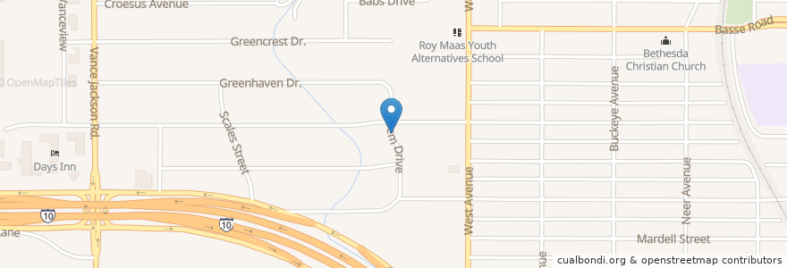 Mapa de ubicacion de Redemption Baptist Church en 미국, 텍사스, Bexar County, San Antonio.