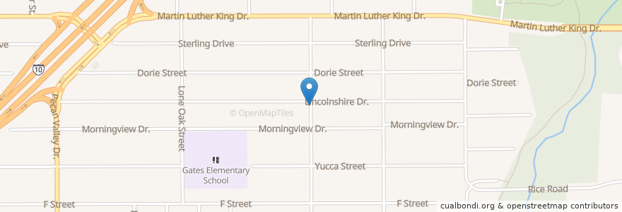 Mapa de ubicacion de Starlight Missionary Baptist Church en 미국, 텍사스, Bexar County, San Antonio.