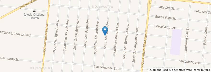 Mapa de ubicacion de Westlawn Baptist Church en Stati Uniti D'America, Texas, Bexar County, San Antonio.